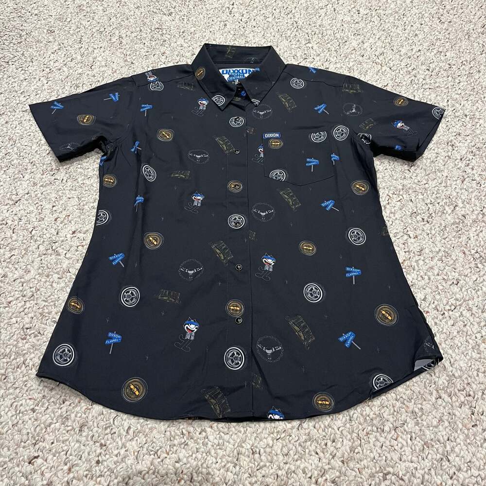 Dixxon South Central LA Short Sleeve Flannel Party Shirt M Mens Outdoor Casual